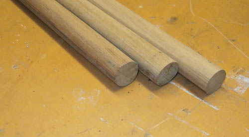 Teak luggage poles