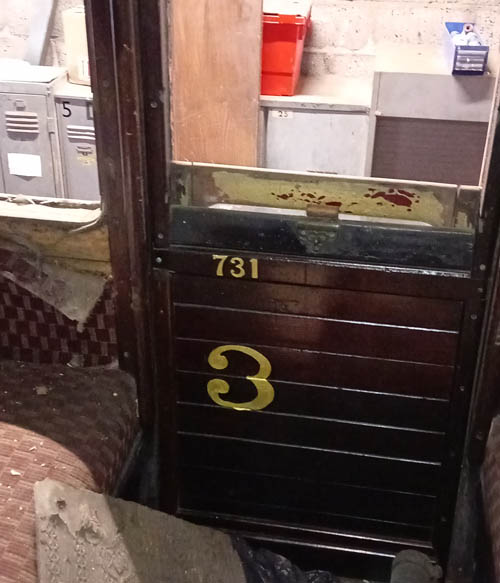 Compartment door inside lettering