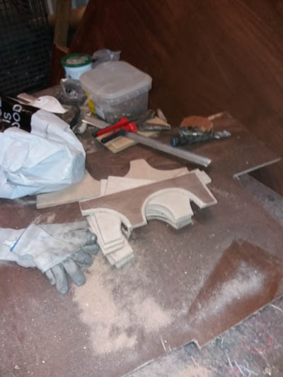 Mouldings awaiting fitting