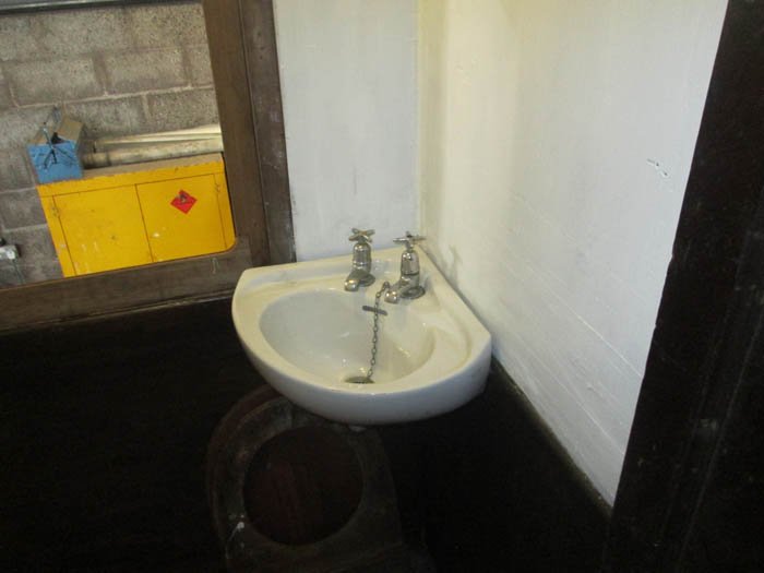 Washhand basin in situ