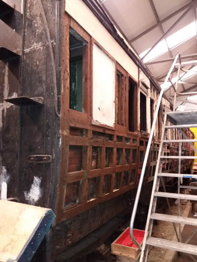 Compartment sidde first cantrail panel fitted
