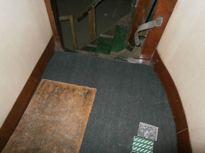 Coir matting being laid in east vestibule