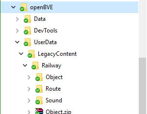 openBVE folder structure